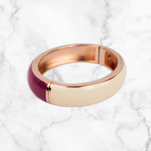 Bracciale alla schiava Bordeaux & Panna